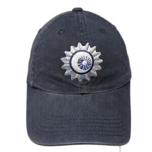 Port Authority Signature Fitted Baseball Cap Blue M Embroidered Vented Holes